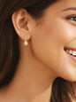925 Fine Silver Teardrop Halo Crystal Drop Earrings