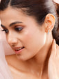 925 Fine Silver Zirconia Bar Hoop Earrings