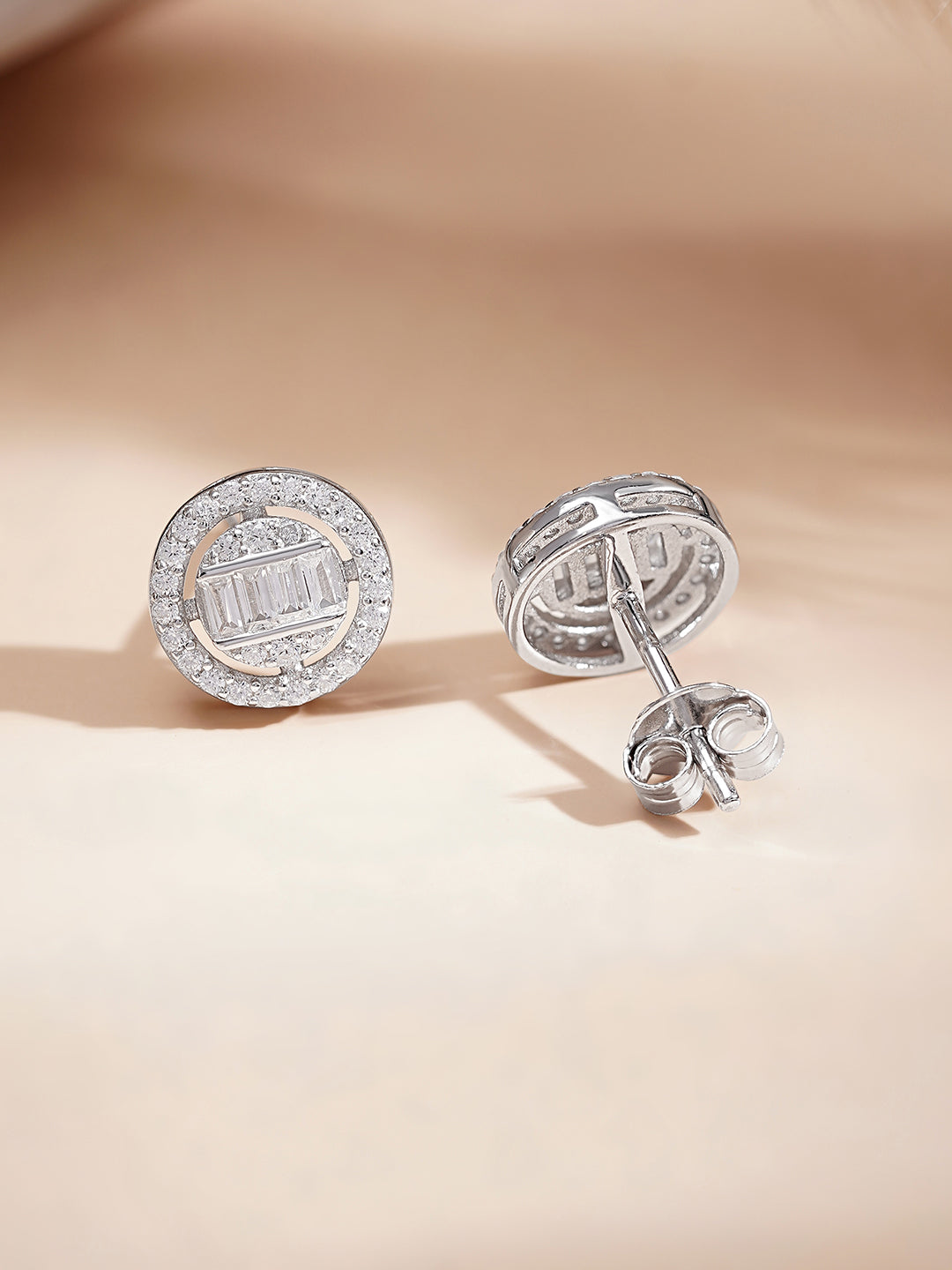 925 Fine  Silver Solitaire Diamond Mangalsutra Set