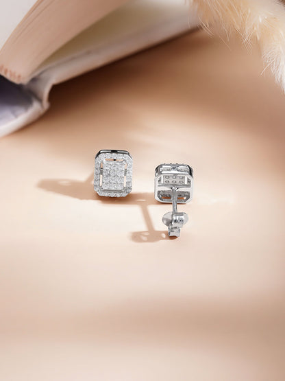 925 Fine  Silver Diamond Frame Mangalsutra Set