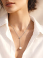 925 Fine Silver Timeless Pearl Charm Necklace
