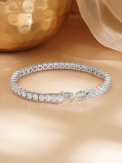 925 Fine Silver Diamond Glow Bracelet