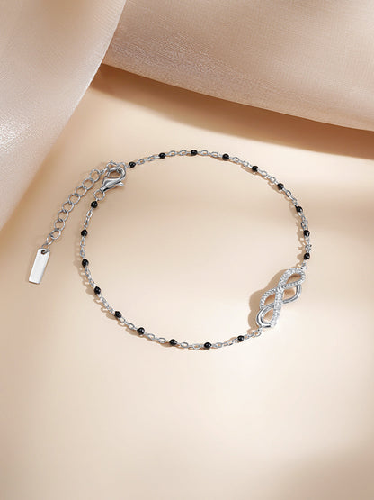 925 Fine Silver Infinity Love Charm Bracelet