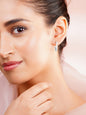 925 Fine Silver Crystal Hoop Earrings