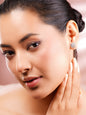 925 Fine Silver Rhodium Plated American Diamon Zirconia Round Stud Earrings