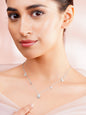 925 Fine Silver Rhodium Plated Multi Charm Necklace