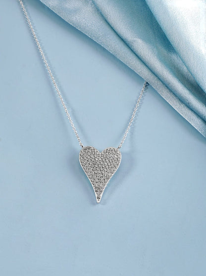 Pristine Heart Pendant Chain Necklace